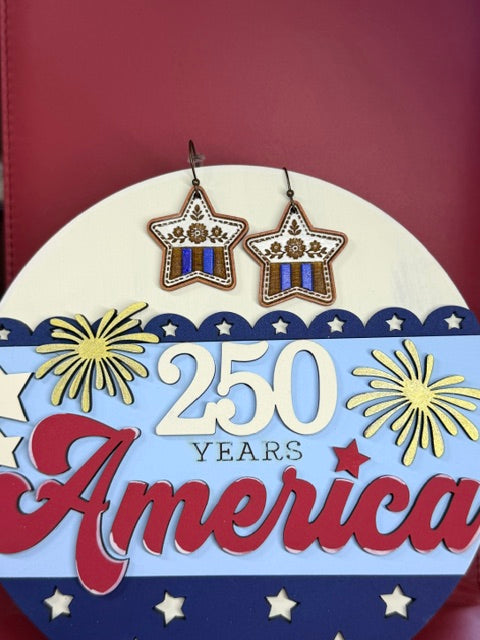 Americana Earrings | 250th Birthday | 4th Of July Style