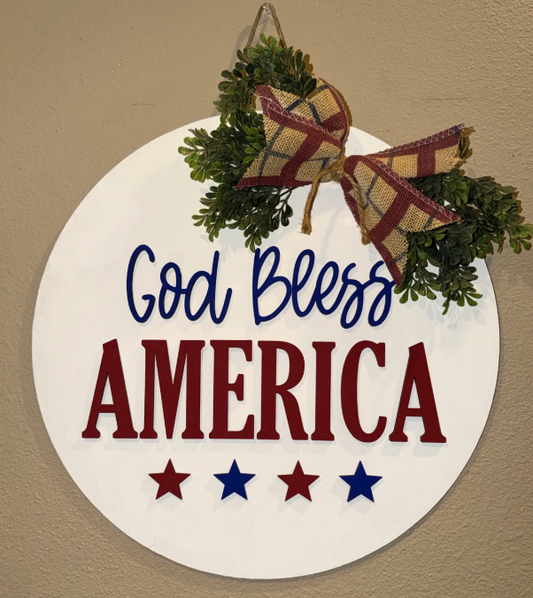 God Bless America sign
