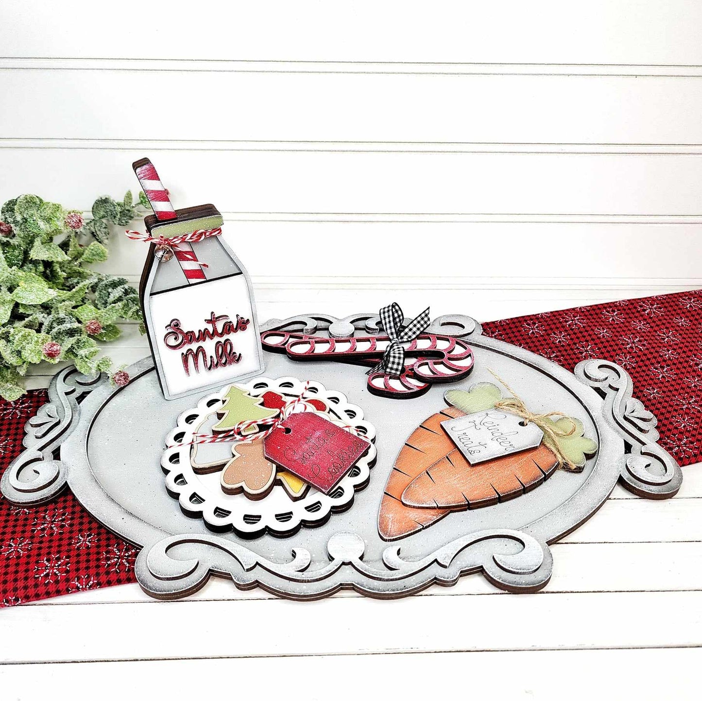 Twas the Night Before Christmas Milk and Cookies set