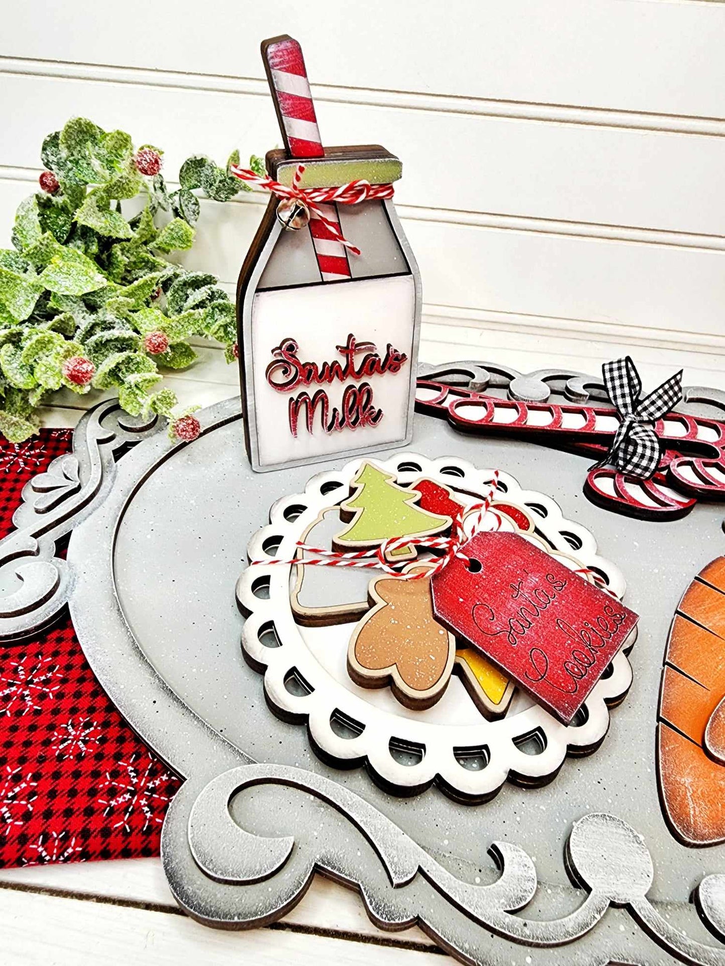 Twas the Night Before Christmas Milk and Cookies set