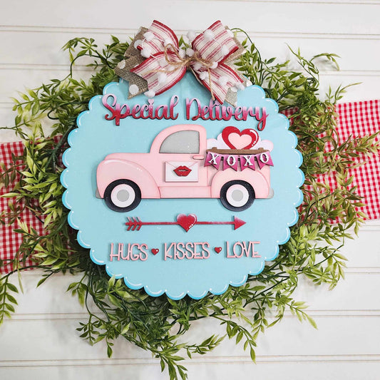 Special Delivery Valentines Truck Doorhanger