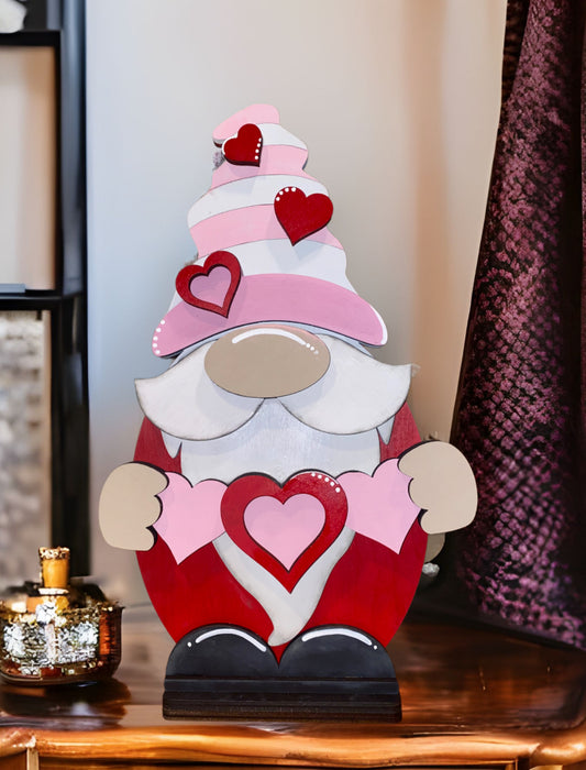 Valentines Standing Gnome