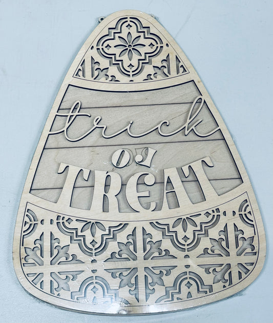 Trick or Treat Candy Corn sign