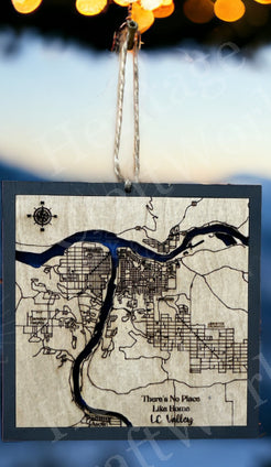 LC Valley Map Ornament