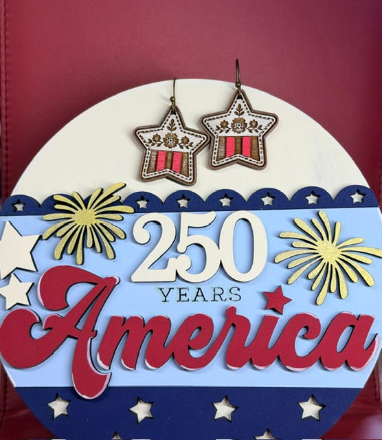 Americana Earrings | 250th Birthday | 4th Of July Style