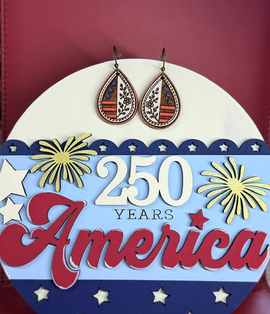 Americana Earrings | 250th Birthday | 4th Of July Style
